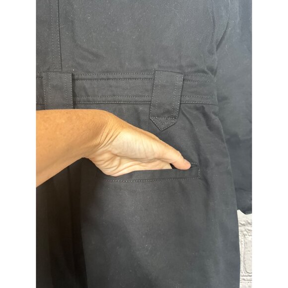 Steve Madden Womens Size M Black Denim Jumpsuit Long Sleeve Zip Front New - Picture 9 of 14